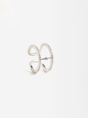 Double Effect Ring With Zirconias