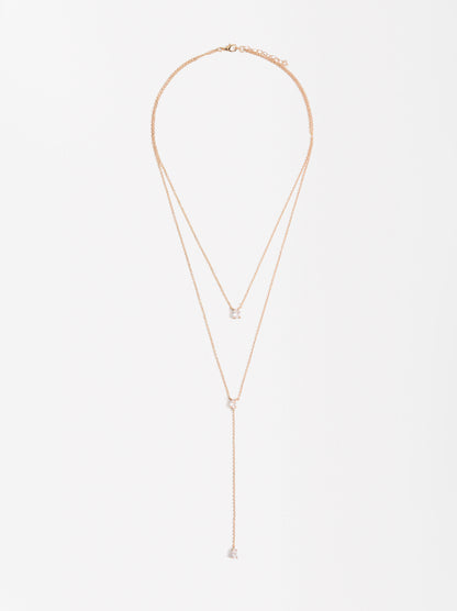Double Necklace With Zirconia