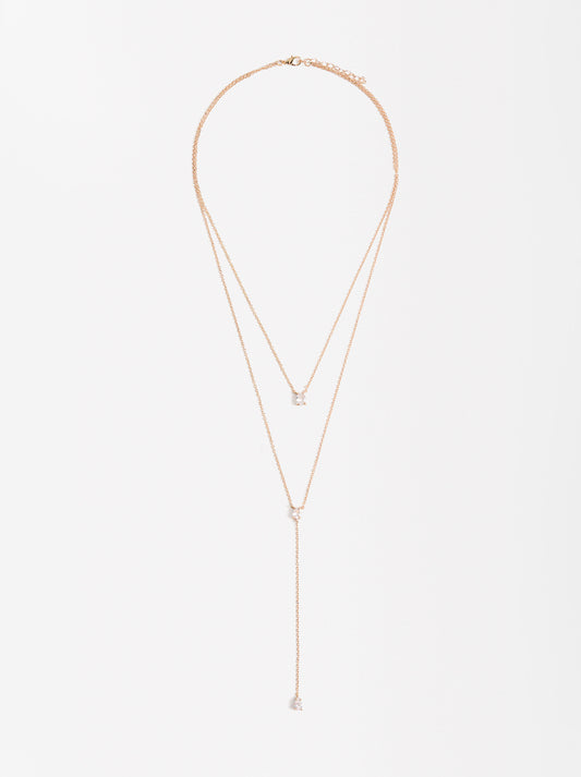Double Necklace With Zirconia