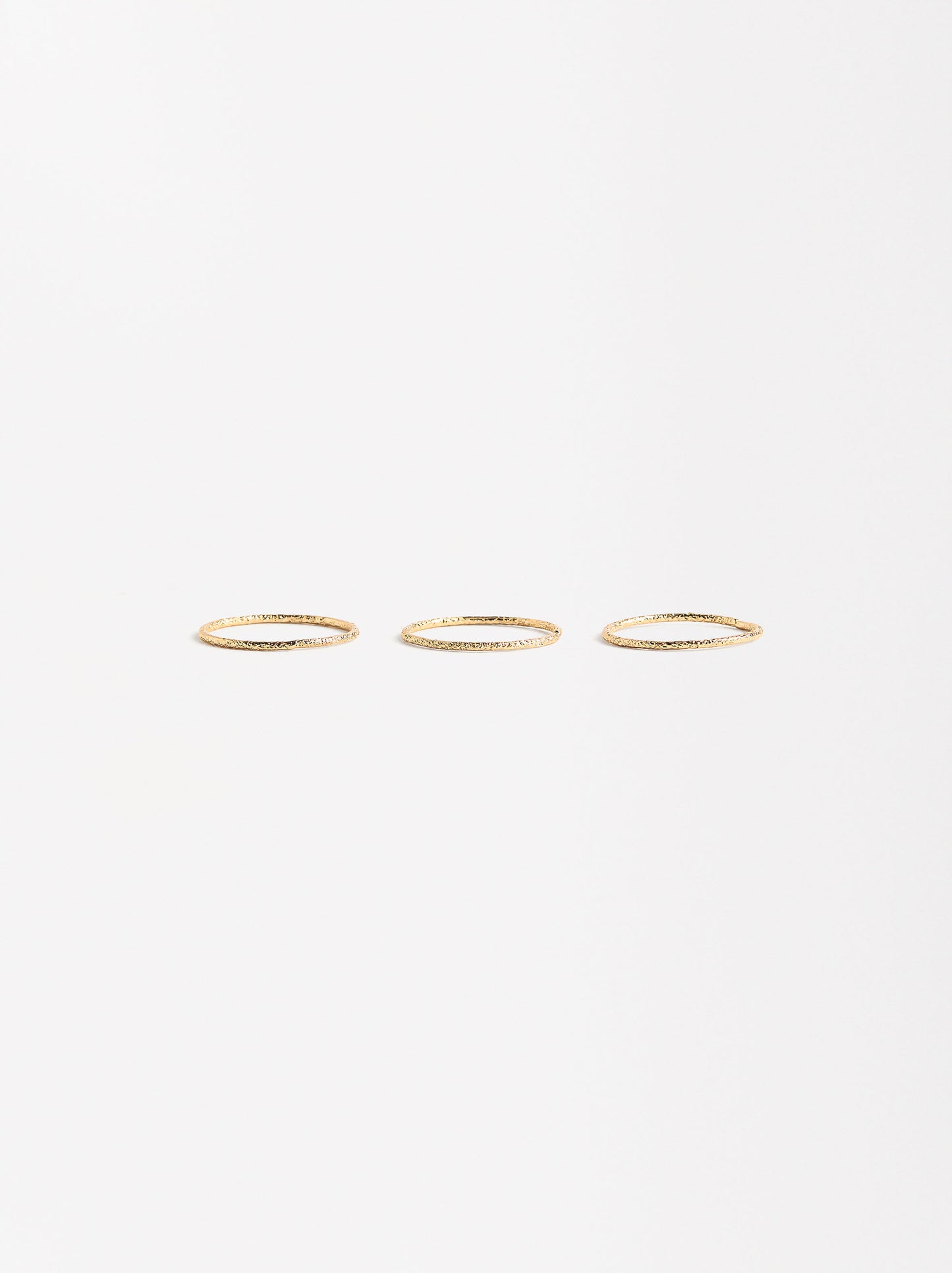 Set Of Hammered Effect Rings