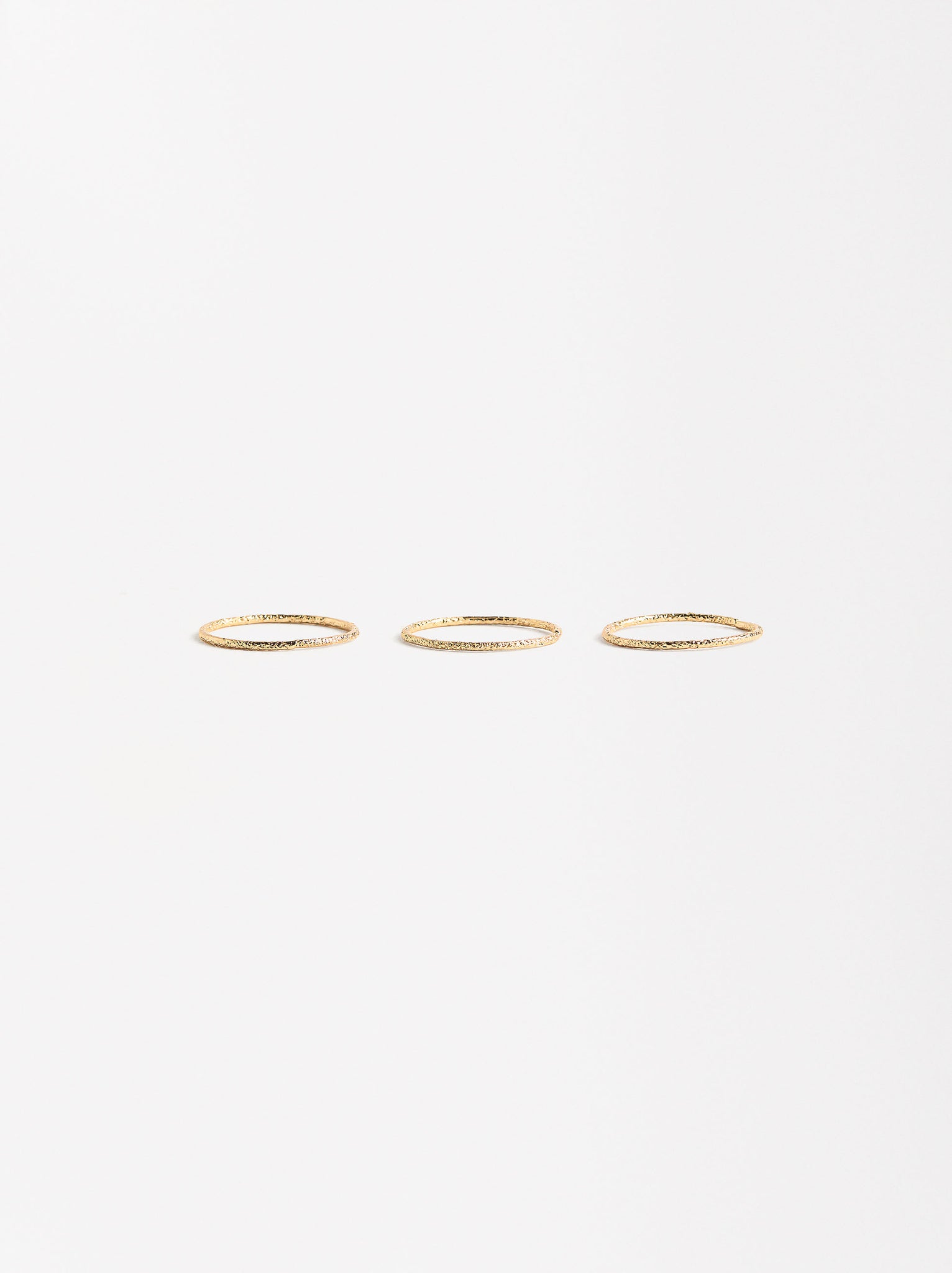 Set Of Hammered Effect Rings