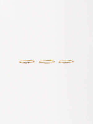 Set Of Hammered Effect Rings