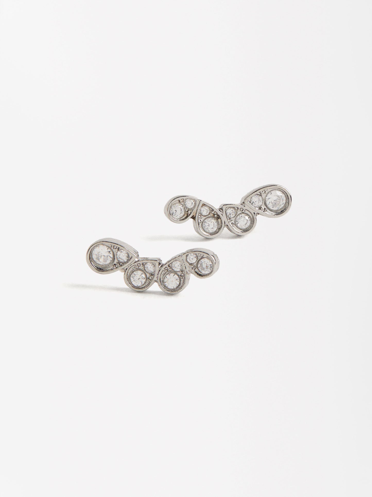 Short Earrings With Zirconia