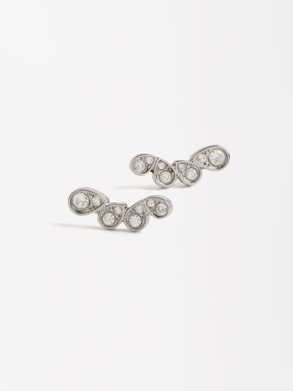 Short Earrings With Zirconia