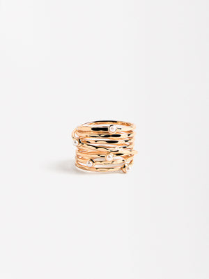 Multiple Effect Ring With Pearls