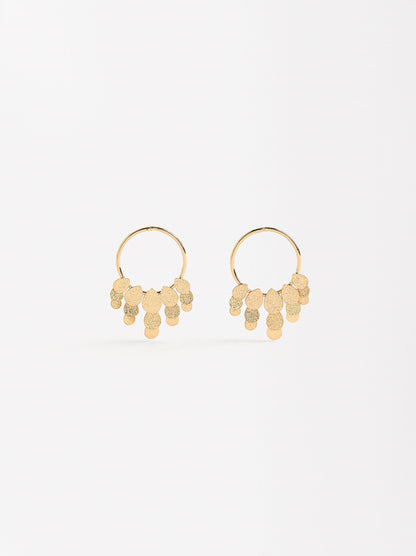 Medium Hoops With Hammered Effect