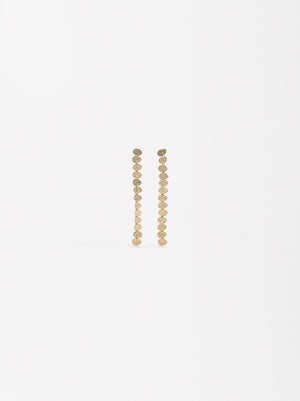 Long Hammered Effect Earrings