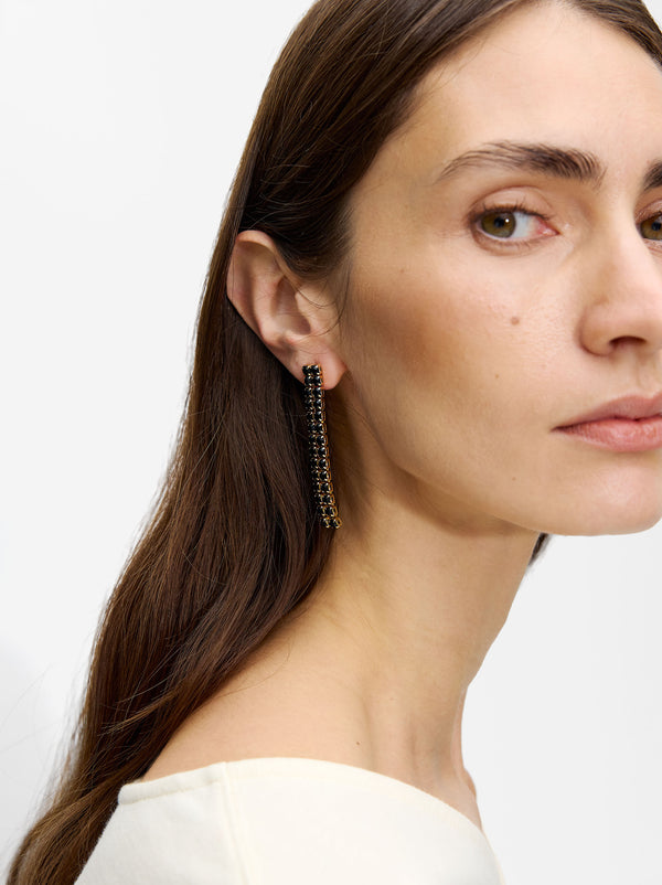 Long Earrings With Crystals