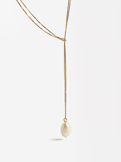 Long Necklace With Freshwater Pearl