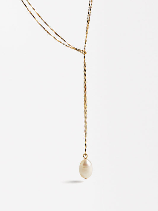 Long Necklace With Freshwater Pearl
