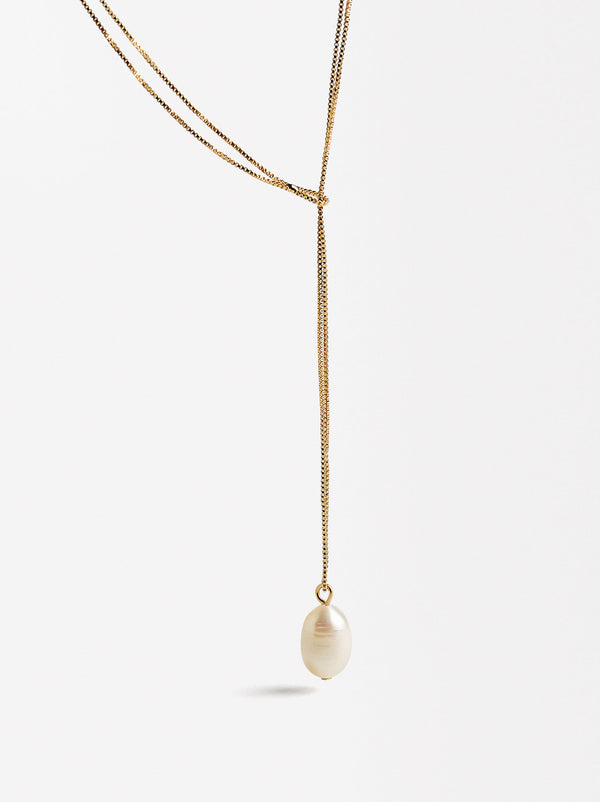 Long Necklace With Freshwater Pearl