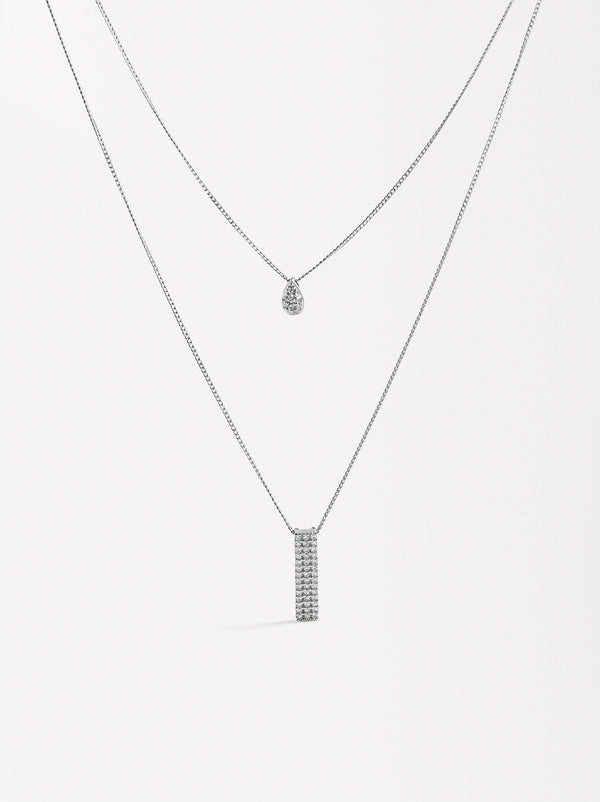 Double Necklace With Zirconias