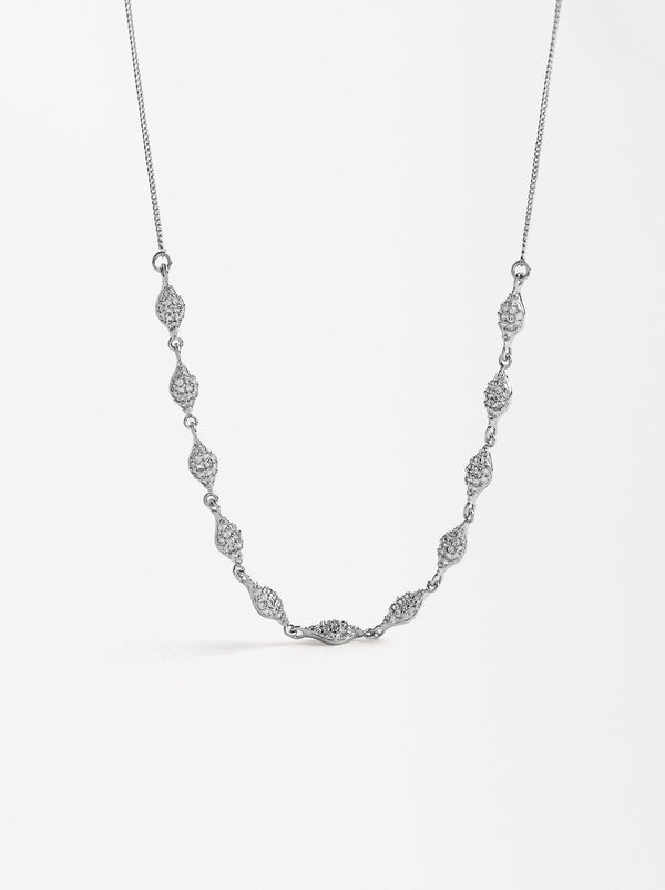 Short Necklace With Zirconias