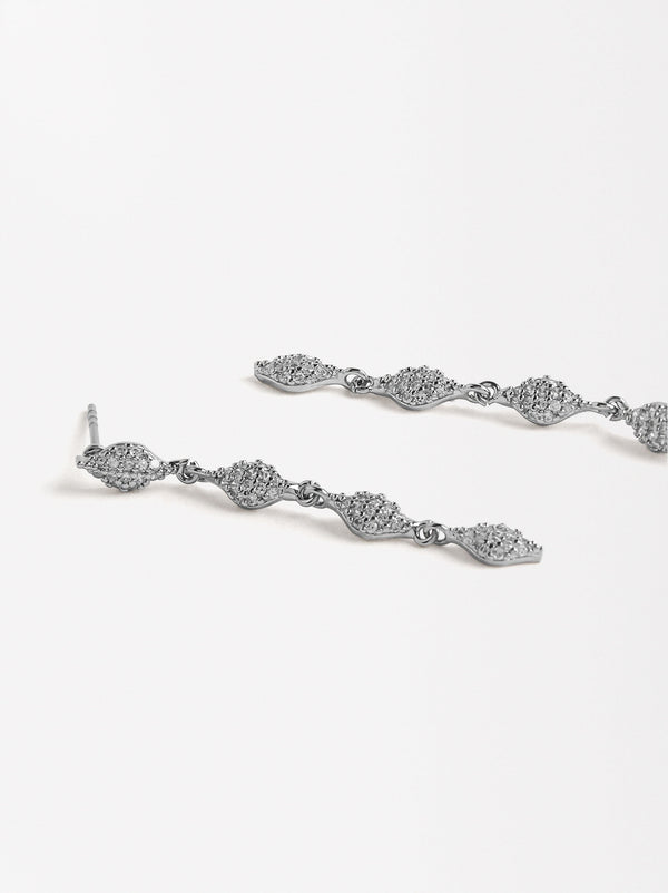 Long Earrings With Zirconias