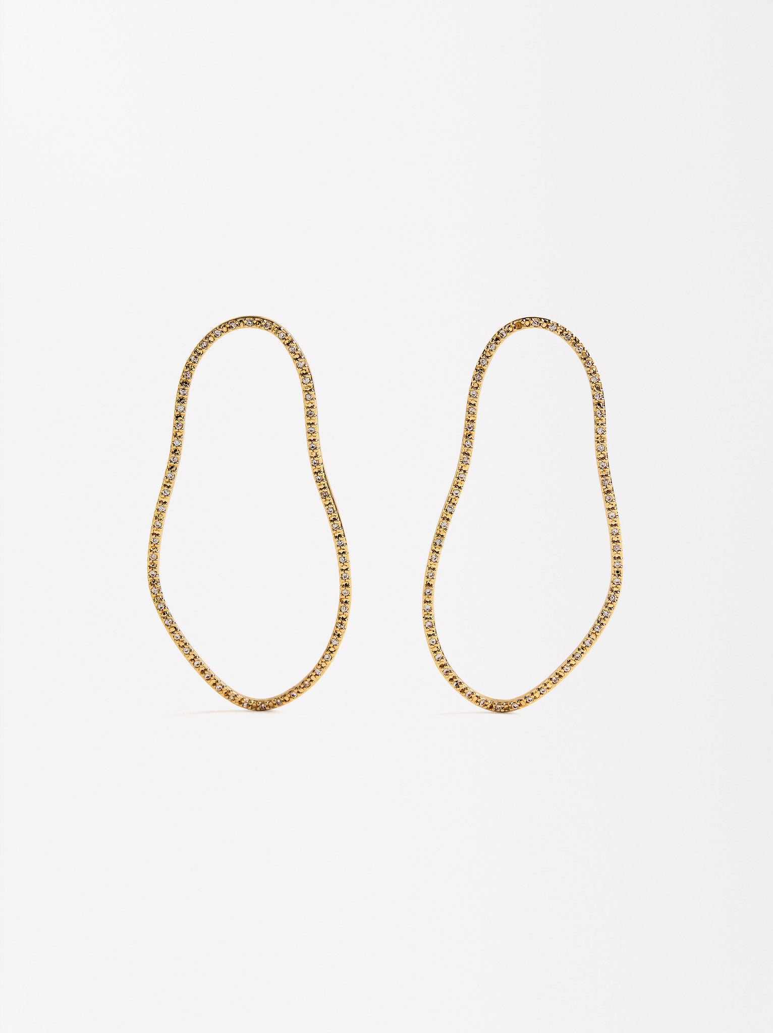 Irregular Earrings With Zirconias