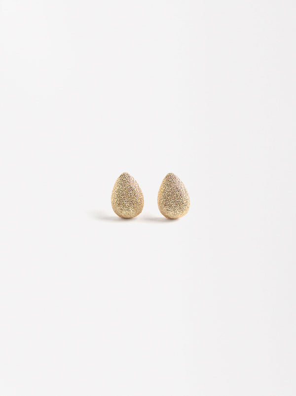 Hammered Effect Drop Earrings