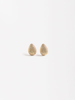 Hammered Effect Drop Earrings