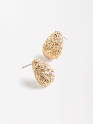 Hammered Effect Drop Earrings