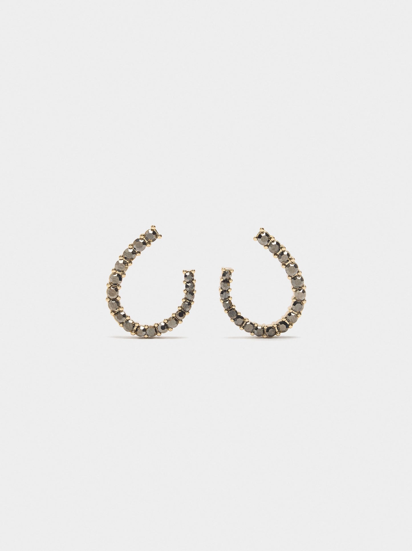 Open Earrings With Zirconia