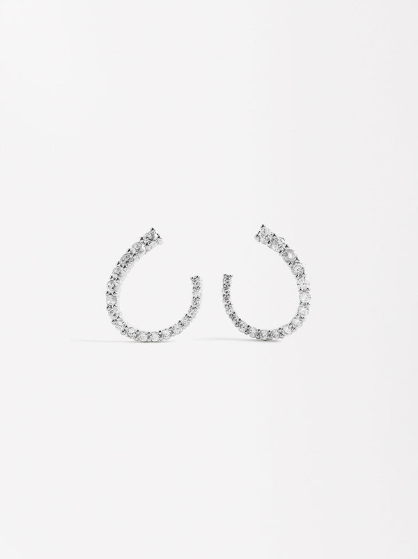 Open Earrings With Zirconias