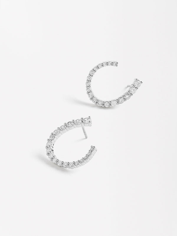 Open Earrings With Zirconias