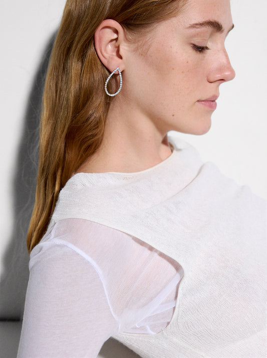 Teardrop Zirconia Earrings