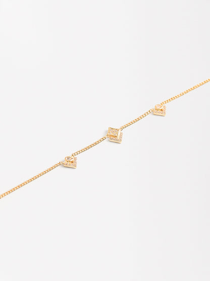 Zirconia Diamond-Shaped Bracelet