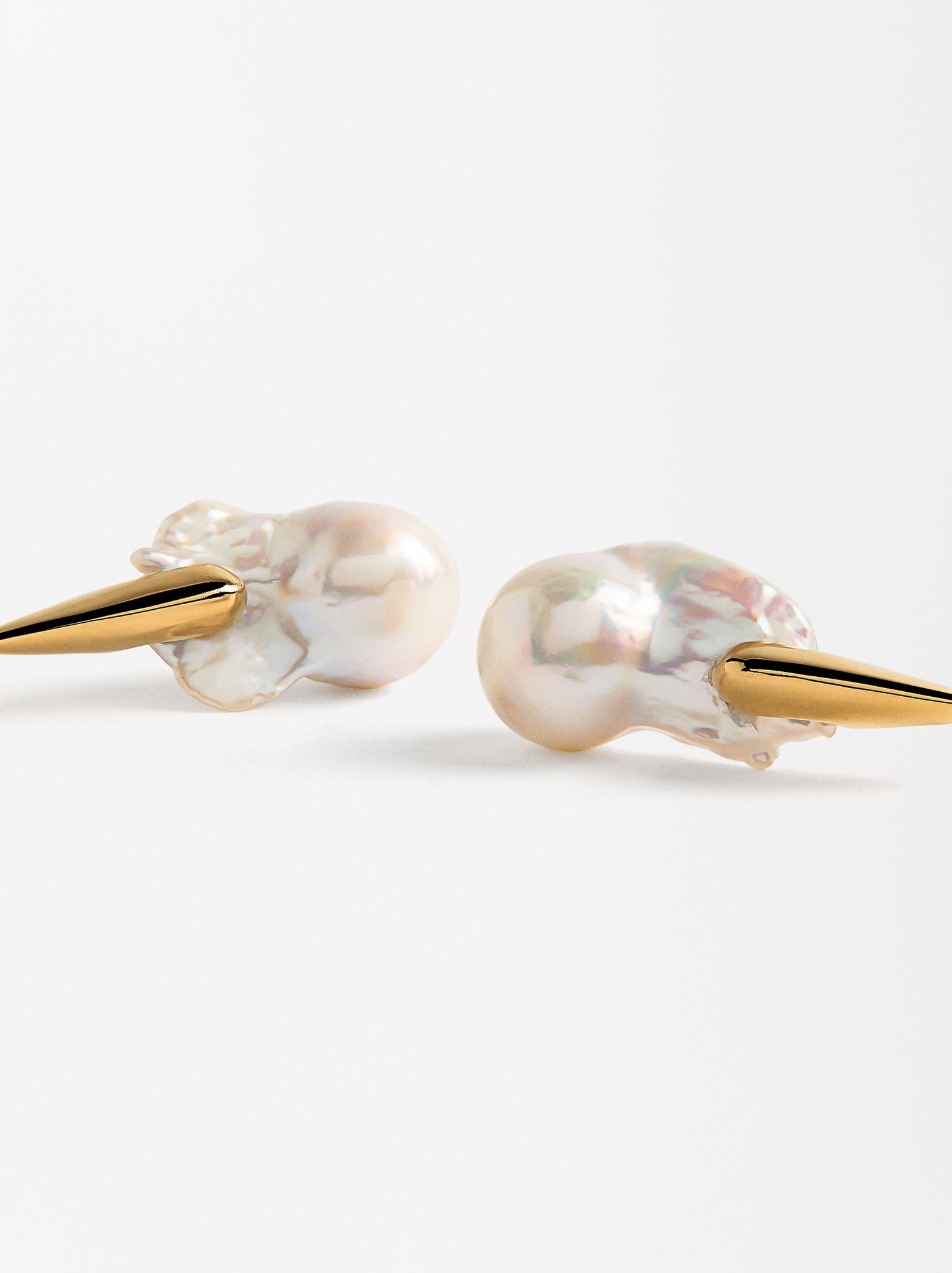 Long Freshwater Pearl Earrings - Stainless Steel