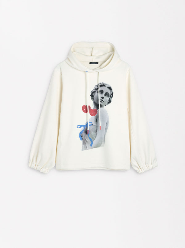 Printed Sweatshirt With Hood