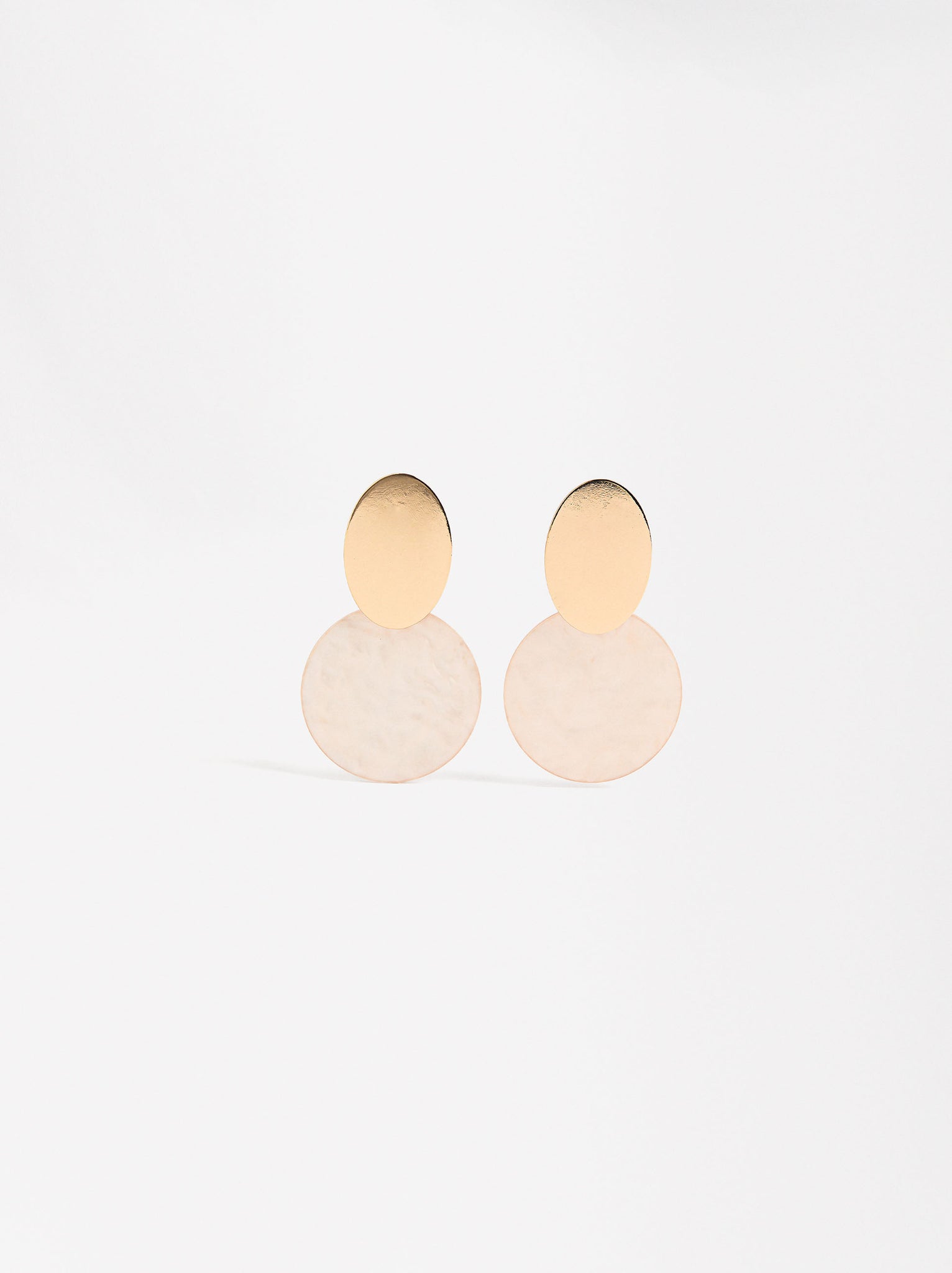 Enameled Circle Earrings