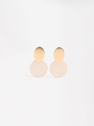 Enameled Circle Earrings