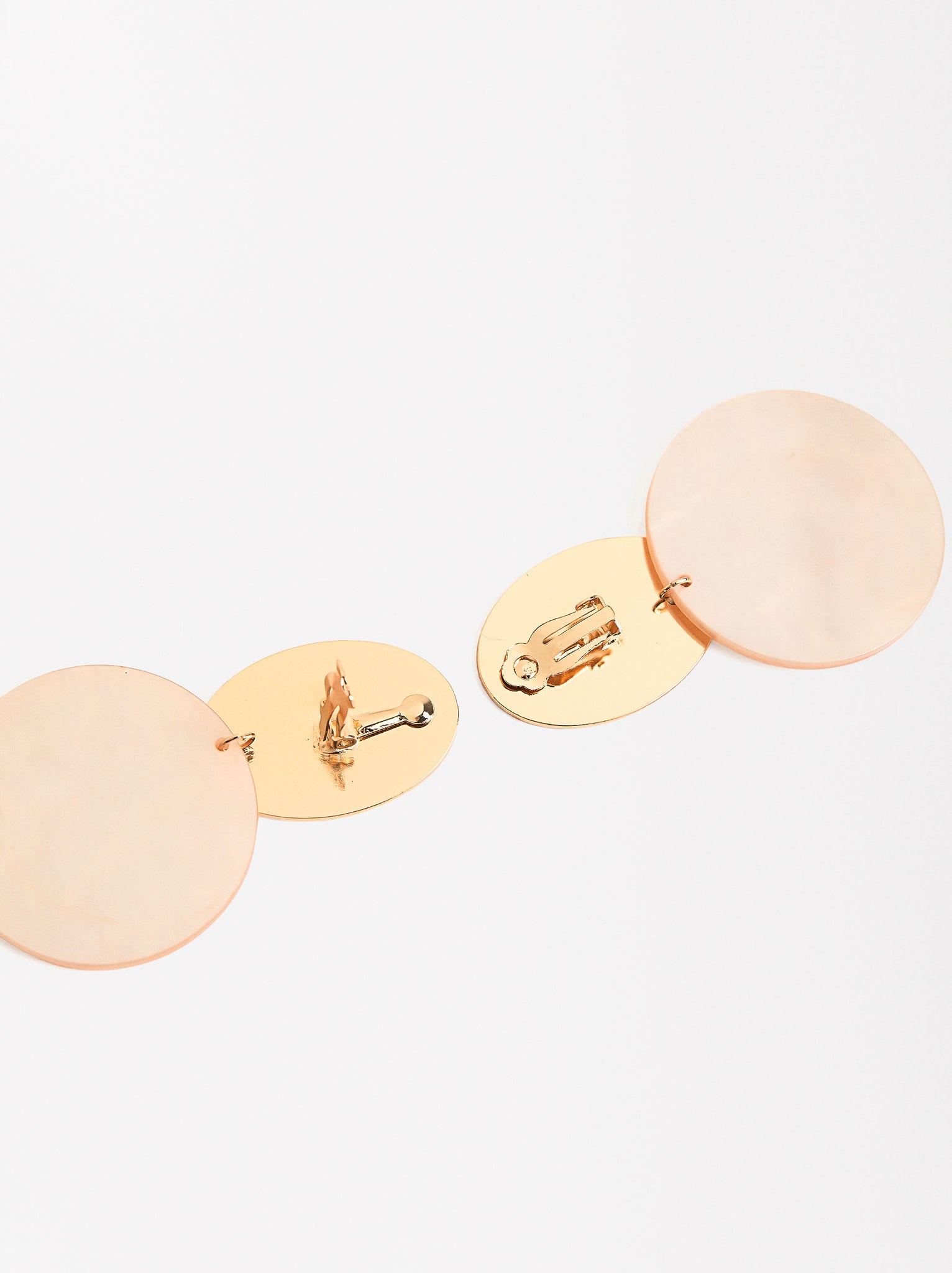 Enameled Circle Earrings