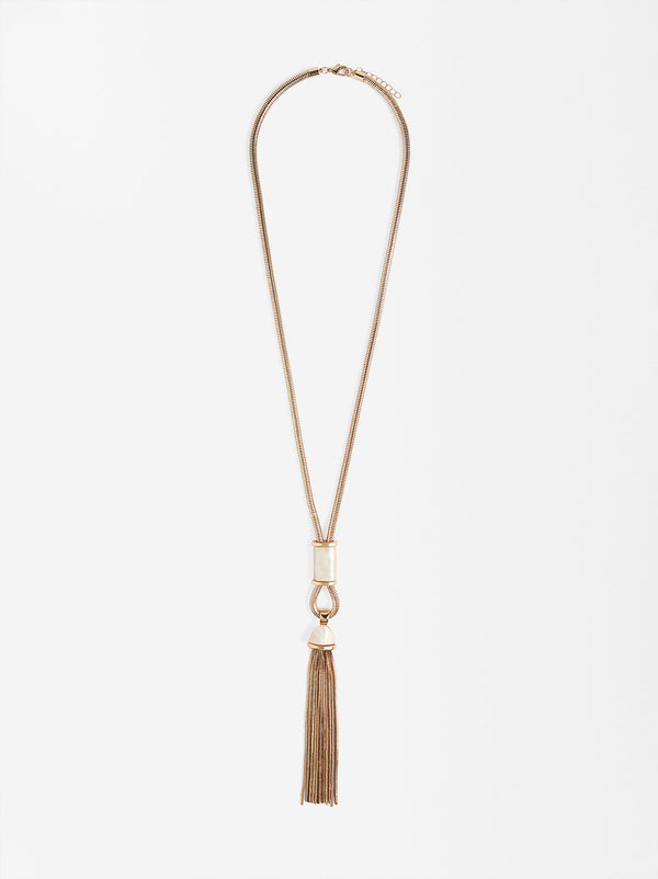 Long Necklace With Chain Pendants