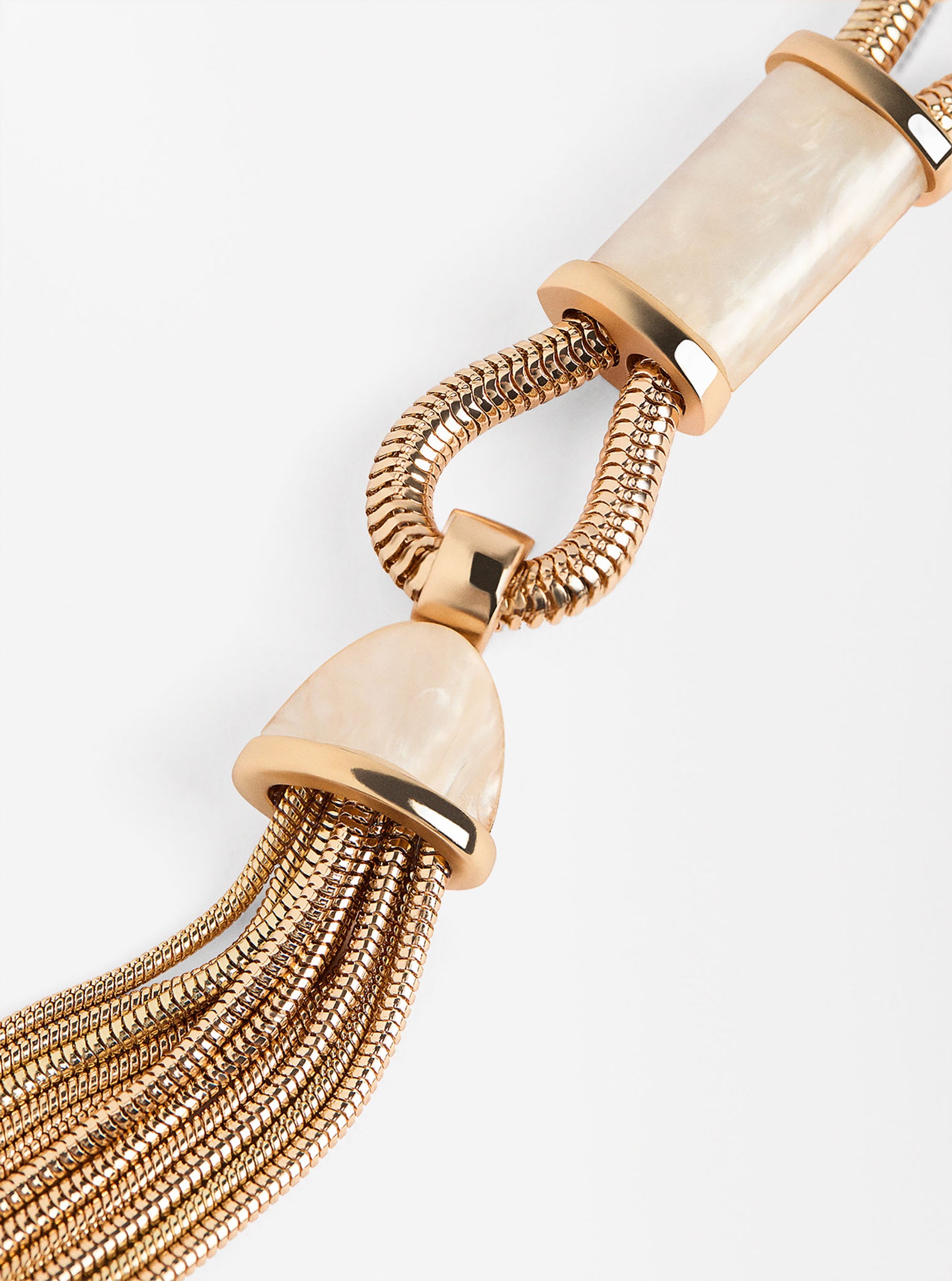 Long Necklace With Chain Pendants