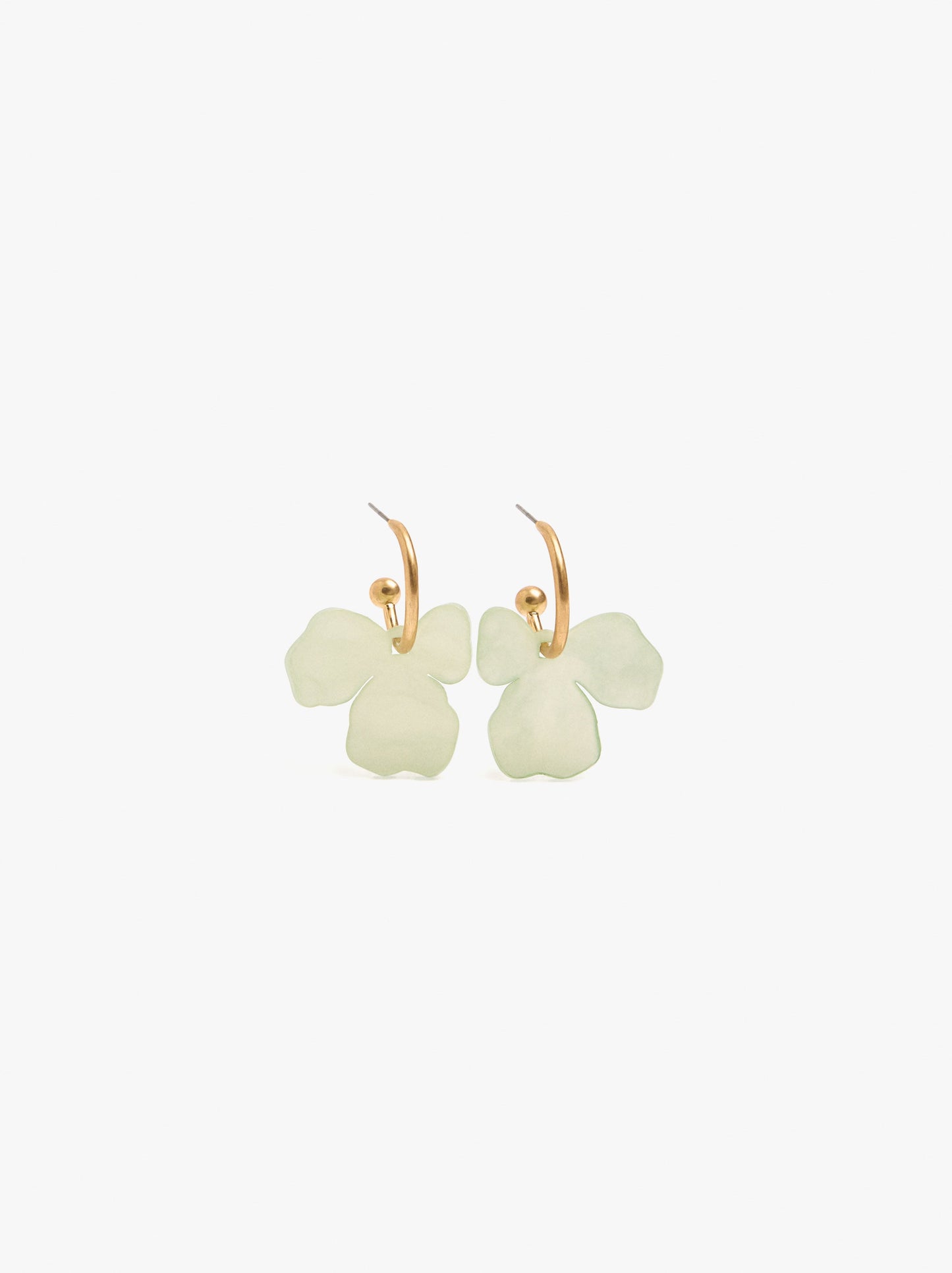Hoop Earrings With Flower