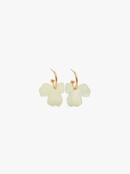 Hoop Earrings With Flower