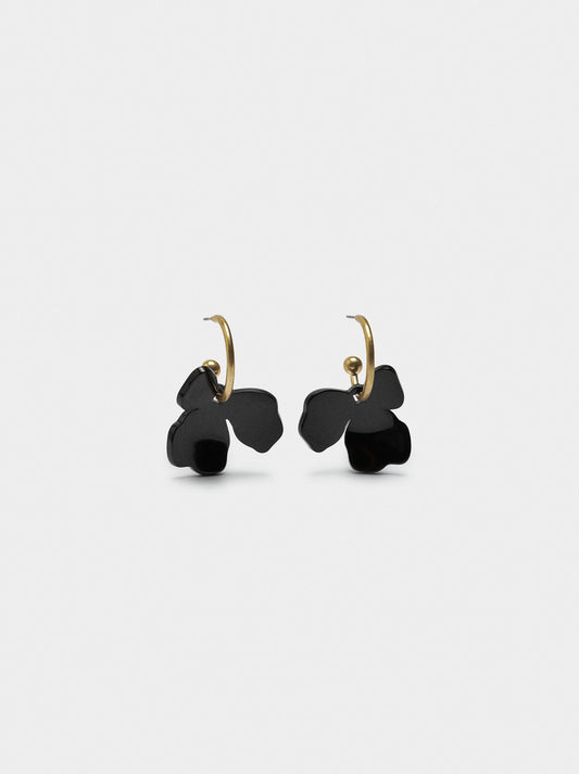 Hoop Earrings With Flower