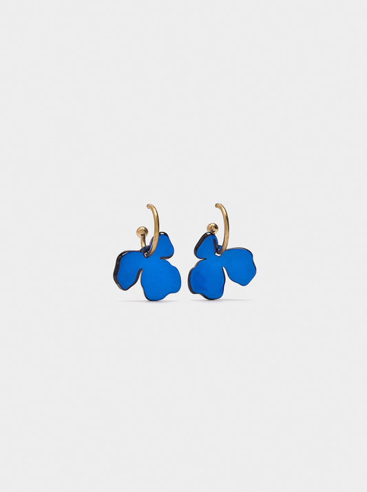 Hoop Earrings With Flower