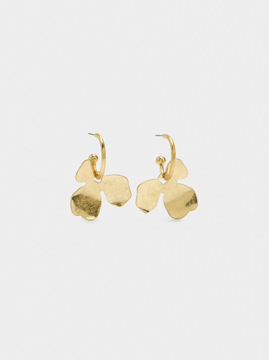 Hoop Earrings With Flower
