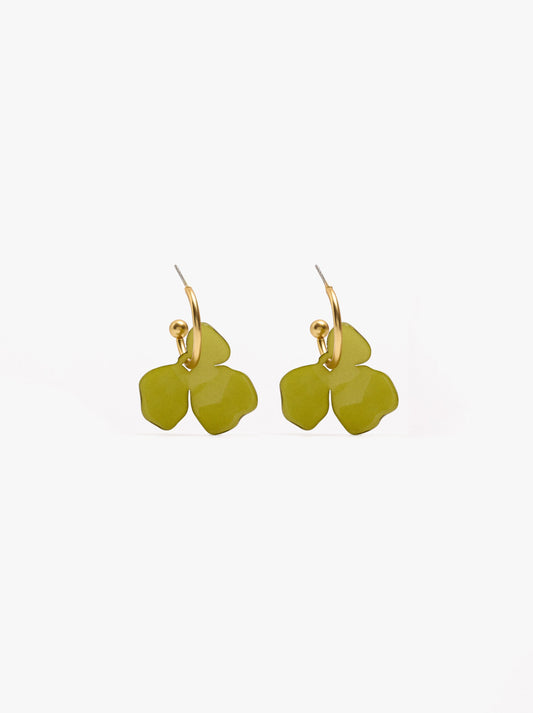 Hoop Earrings With Flower