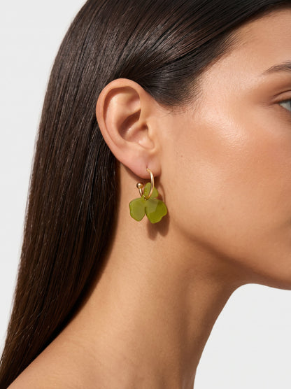 Hoop Earrings With Flower
