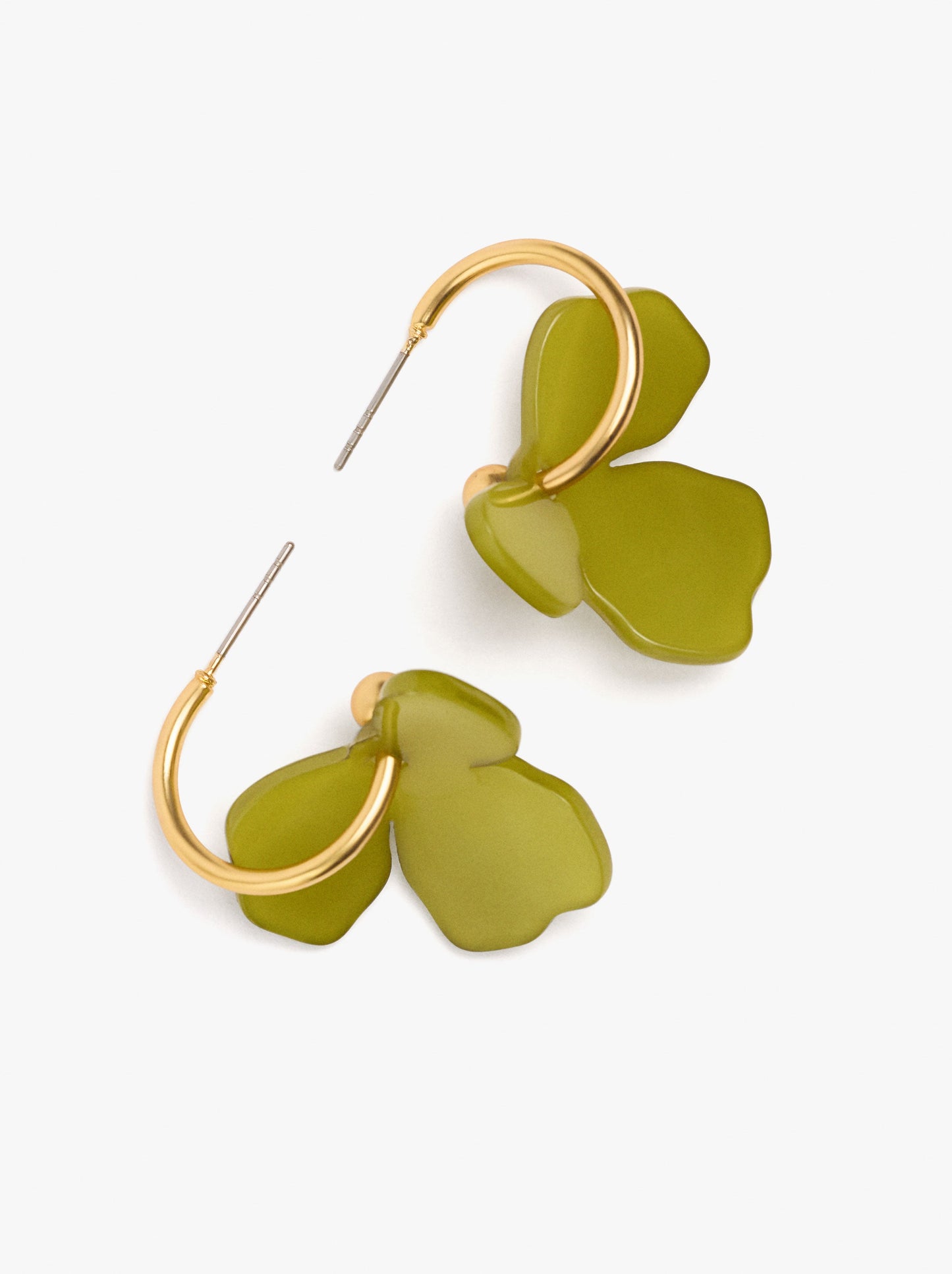 Hoop Earrings With Flower