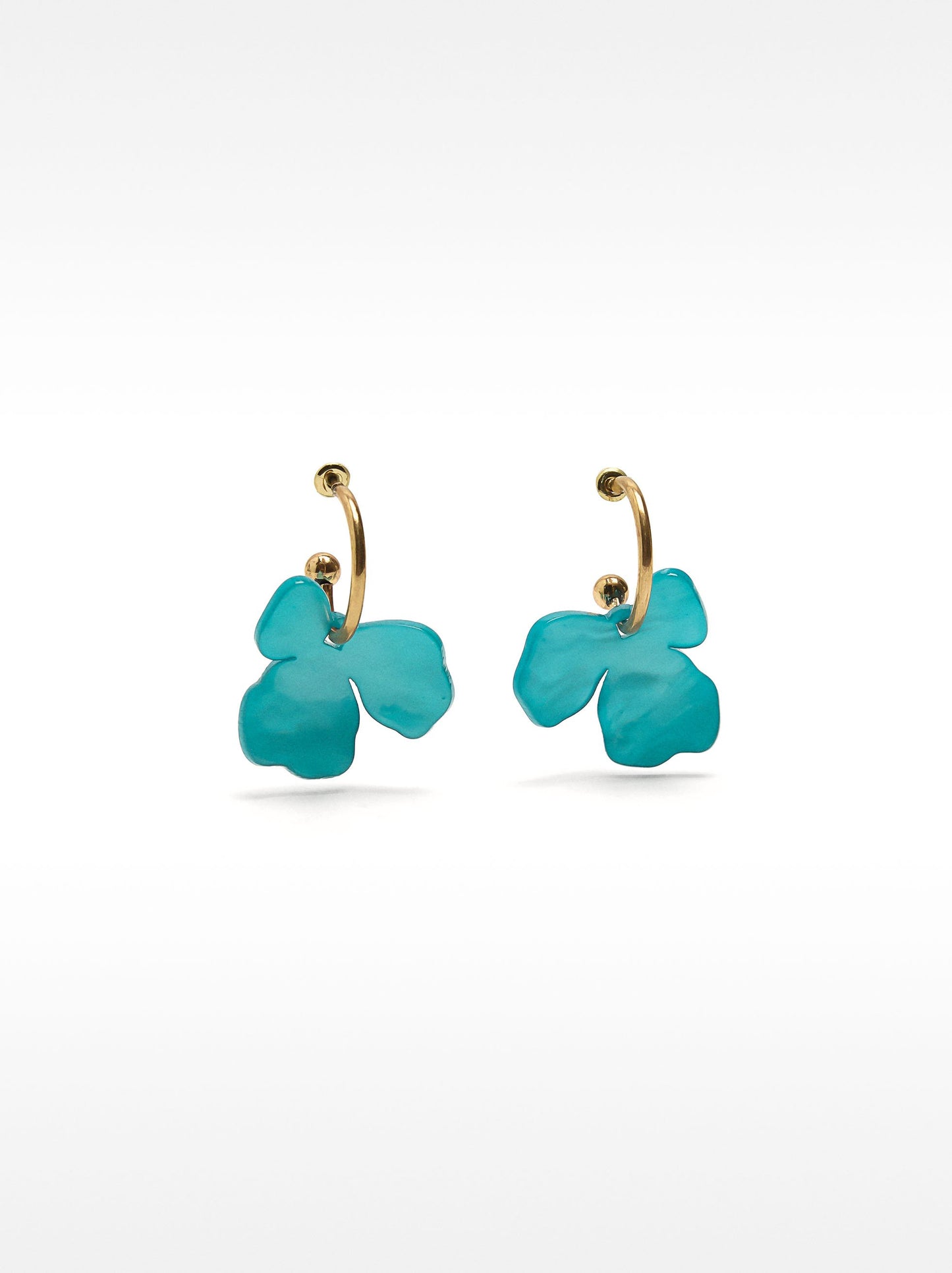 Hoop Earrings With Flower
