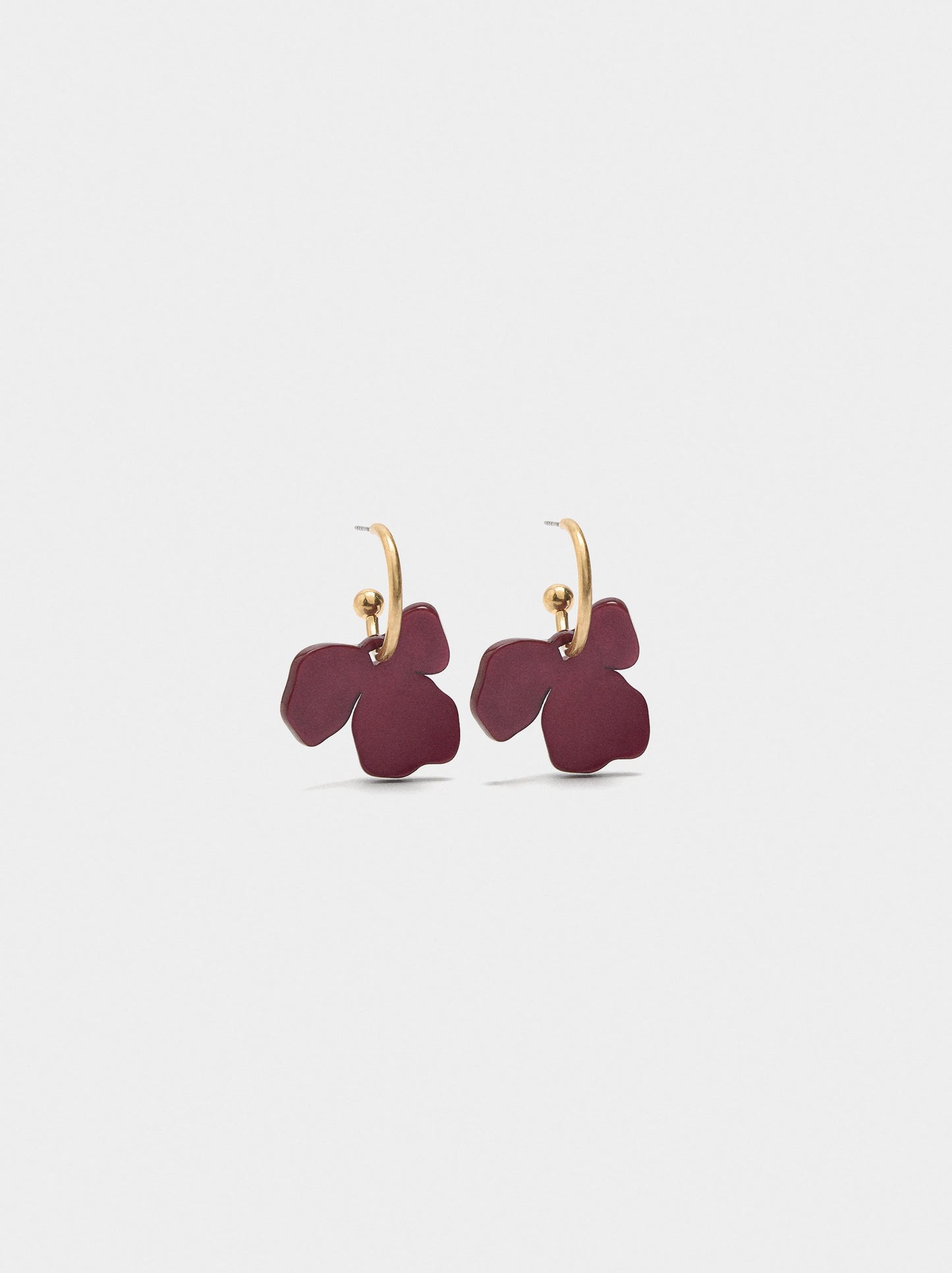 Hoop Earrings With Flower