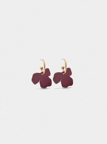 Hoop Earrings With Flower