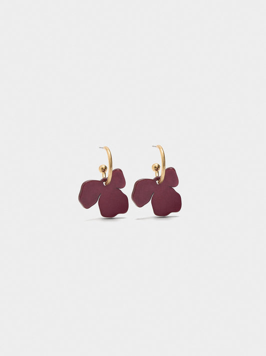 Hoop Earrings With Flower