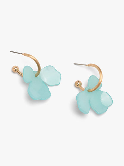 Hoop Earrings With Flower