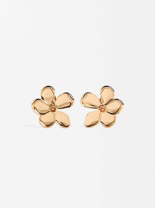 Maxi Flower Hoop Earrings