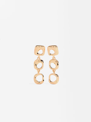 Long Earrings With Irregular Hoops