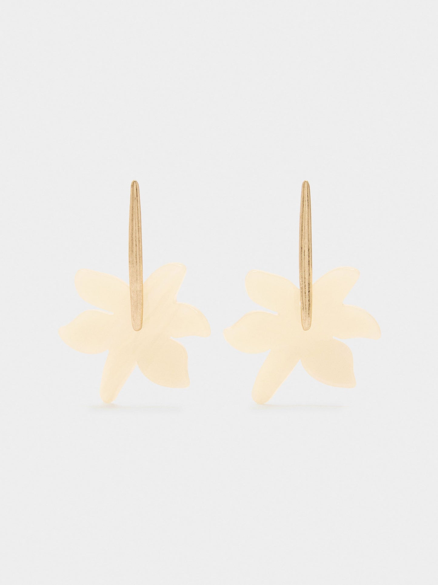 Long Earrings With Pearly Flower